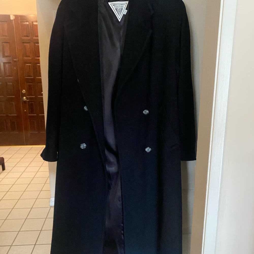 Marvin Richards Womans Elegant Black Trench Coat